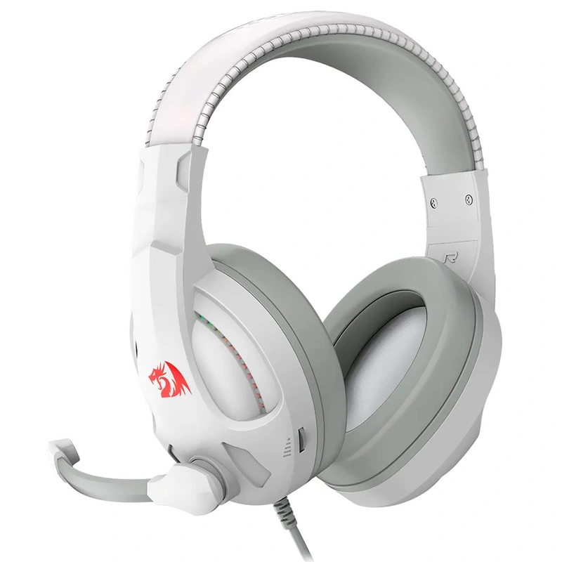 Fone Gamer Redragon H211W-RGB Cronus RGB Com Fio - Branco USB - Conector de áudio 3.5 mm - Imagem 3