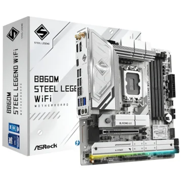 Placa Mãe ASRock B860M Steel Legend Wi-Fi Socket LGA 1851 DDR5 Intel B860