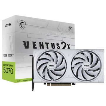 Placa de Vídeo MSI Ventus 2X OC White 12GB GeForce RTX5070 GDDR7 - 912-V532-010