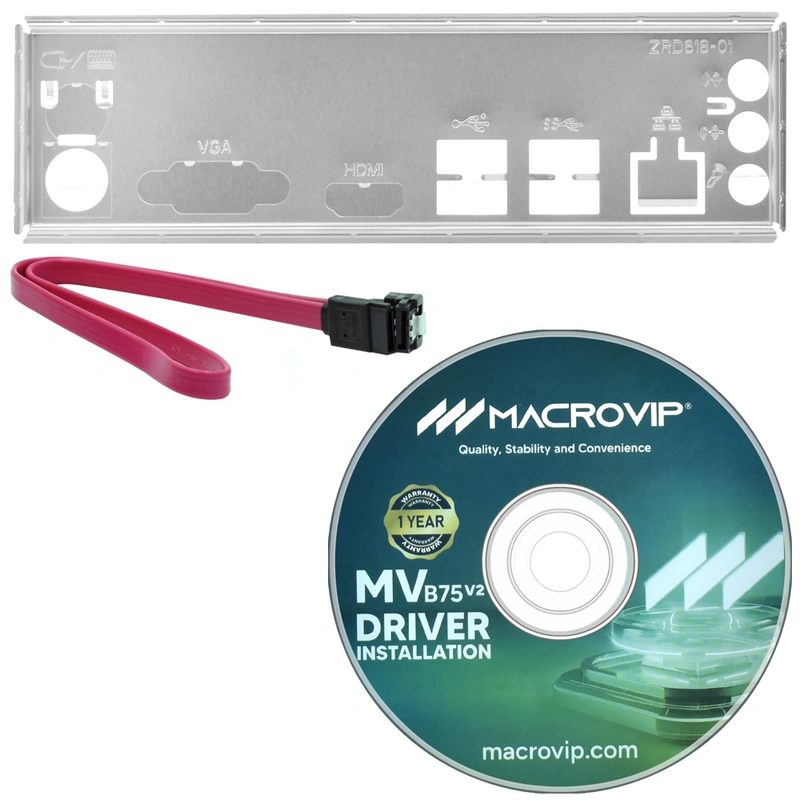 Placa Mãe Macrovip MV-B75V2 Socket LGA 1155 VGA DDR3 Intel B75 Micro ATX - Imagem 4
