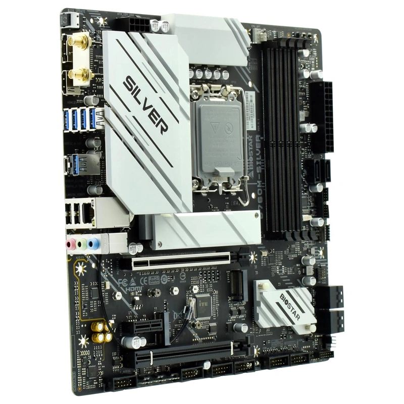 Placa Mãe Biostar B760M-SILVER Socket LGA 1700 DDR5 Intel B760 Micro ATX - Imagem 2