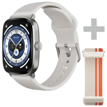 Relógio Smartwatch Haylou RS5 LS19 - Prata IP68 Bluetooth Preto
