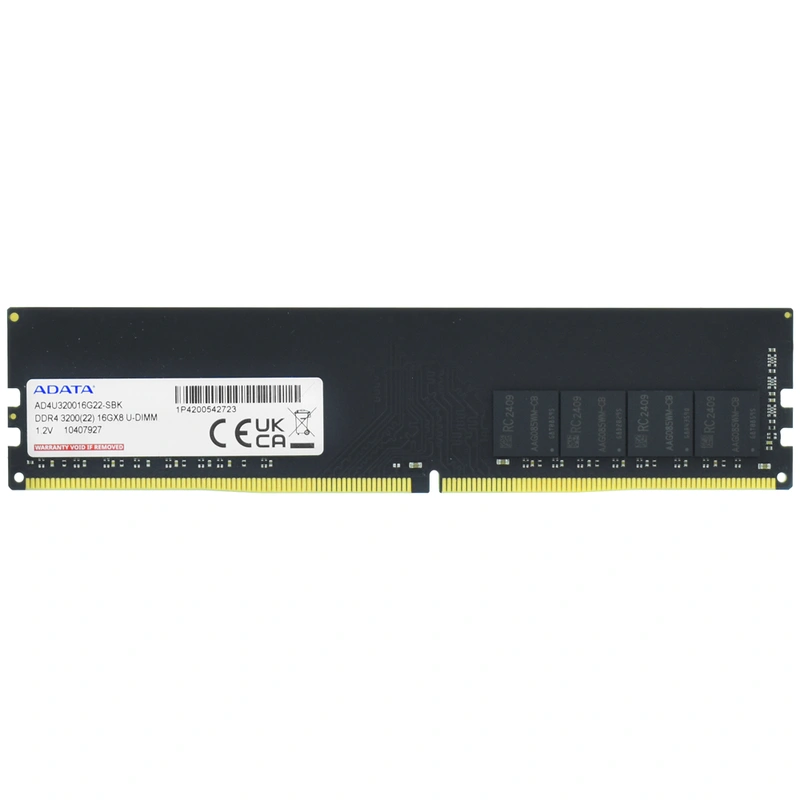 Memória RAM ADATA DDR4 16GB 3200MHz - AD4U320016G22-SBK DIMM