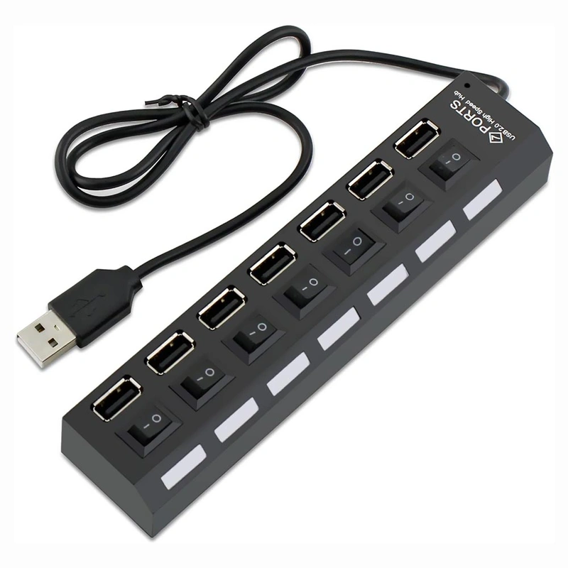 Hub USB 2.0 Satellite A-HUB16 7 Portas 480Mbps - Preto - Imagem 2