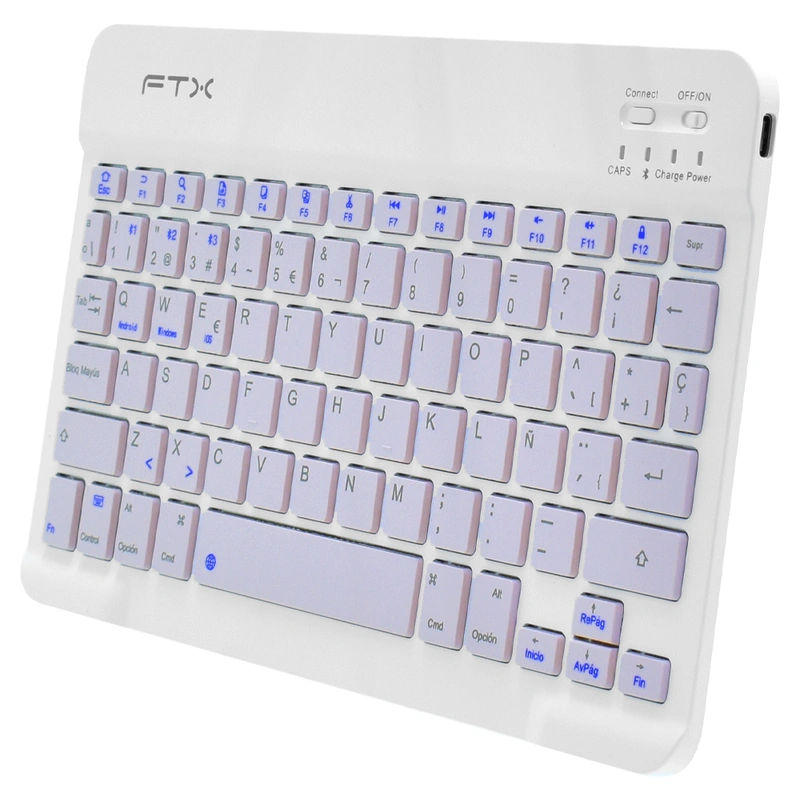 Teclado FTX B09 Bluetooth Espanhol - Rosa Branco (106234) Família Windows - Imagem 2