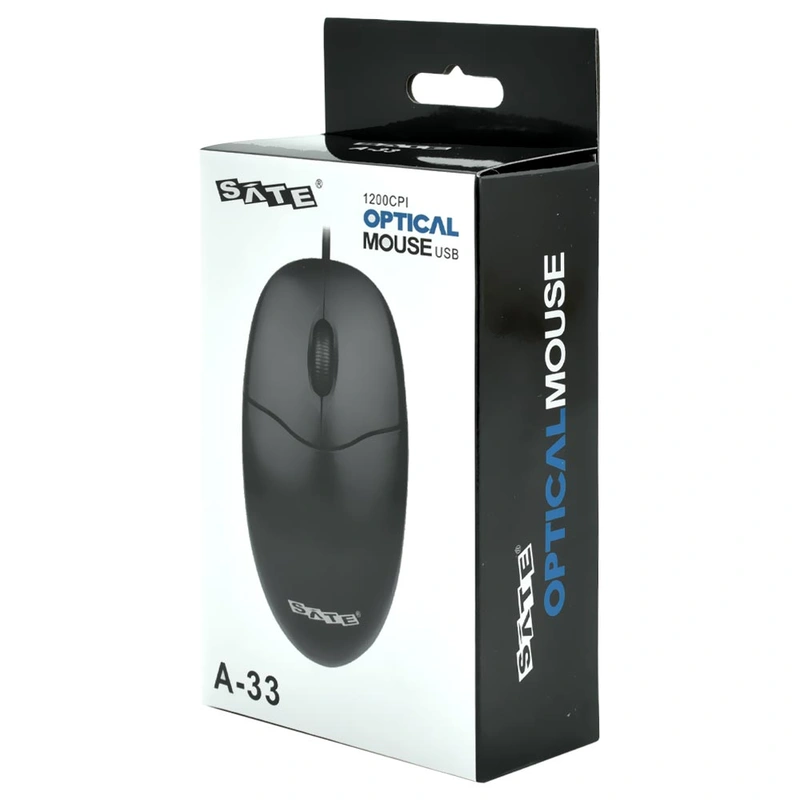 Mouse Satellite A-33 USB - Preto Com fio - Imagem 3