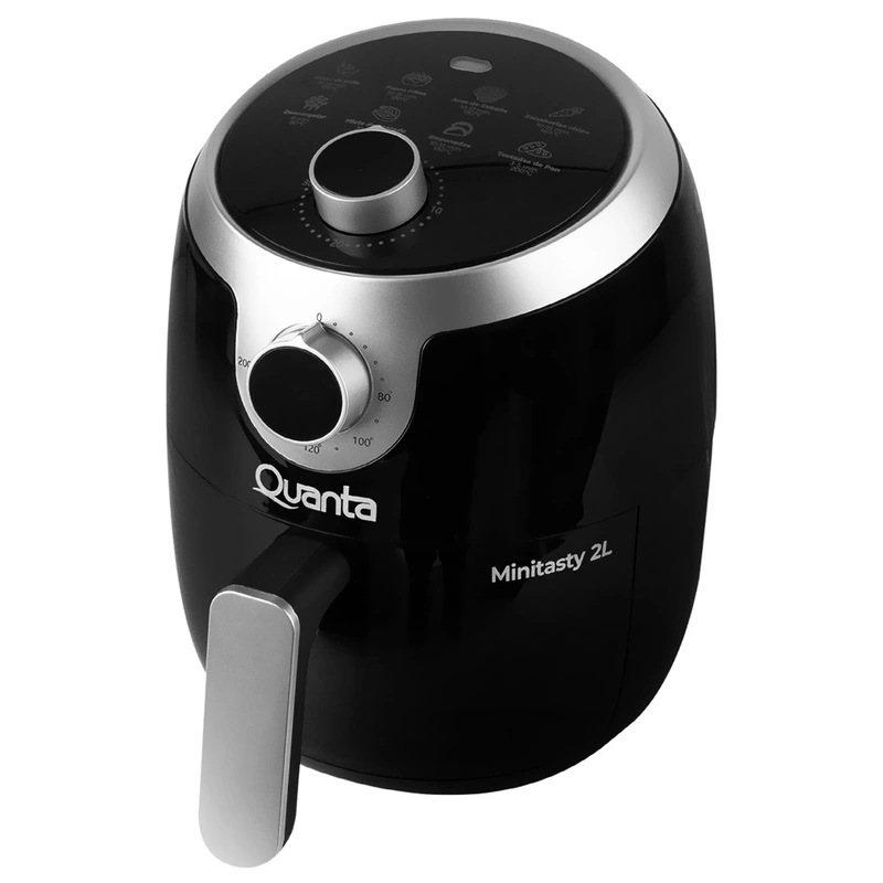 Fritadeira Elétrica Air Fryer Quanta QTAF230 2L 220V - Preto Minitasty - Imagem 2