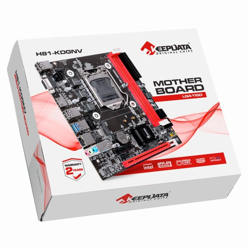 Placa Mãe Keepdata H81-KDGNV Socket LGA 1150 VGA DDR3 Intel H81 Express - Imagem 3