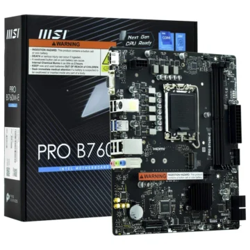 Placa Mãe MSI Pro B760M-E Socket LGA 1700 VGA DDR5 Intel B760 Micro ATX