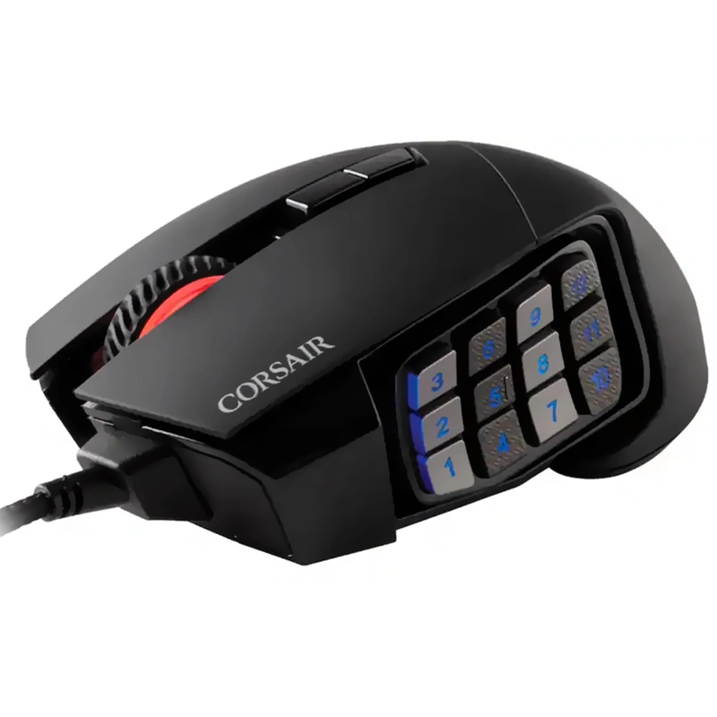 Mouse Gamer Corsair Scimitar Elite USB RGB - Preto (CH-9304211-NA) Com fio