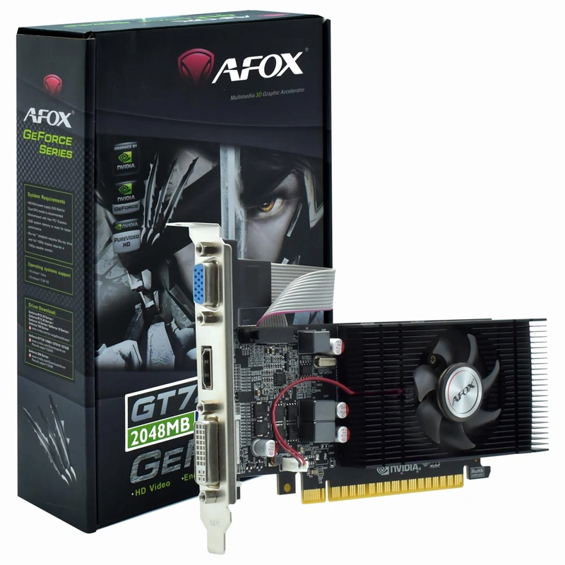 Placa de Vídeo AFOX 2GB GeForce GT740 GDDR5 - AF740-2048D5L4 128 bits