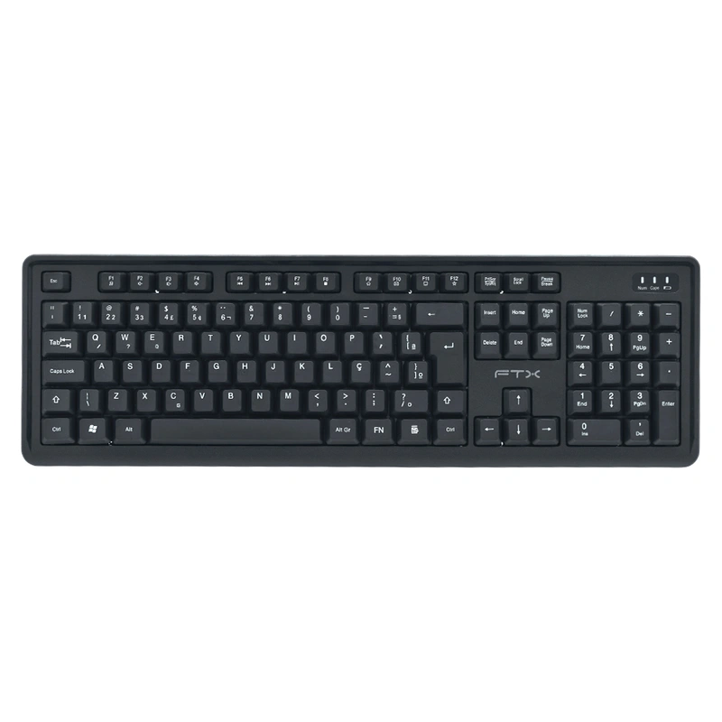 Teclado FTX KW46 Wireless Português - Preto Windows USB Receiver