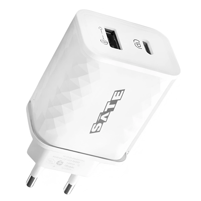 Carregador Tomada Satellite A-CC2001 USB USB-C 20W - Branco