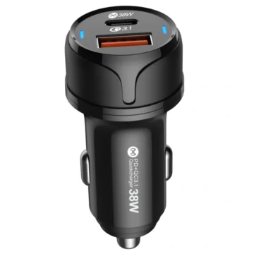 Carregador de Bateria Veicular MOX MO-CC320 38W USB USB-C - Preto