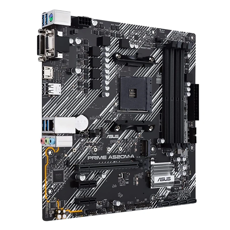 Placa Mãe ASUS Prime A520M-A II Socket AM4 VGA DDR4 Micro ATX - Imagem 2