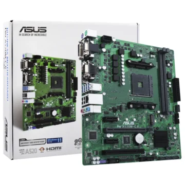 Placa Mãe ASUS Pro A520M-C IICSM Socket LGA AM4 VGA DDR4 AMD A520 Micro ATX