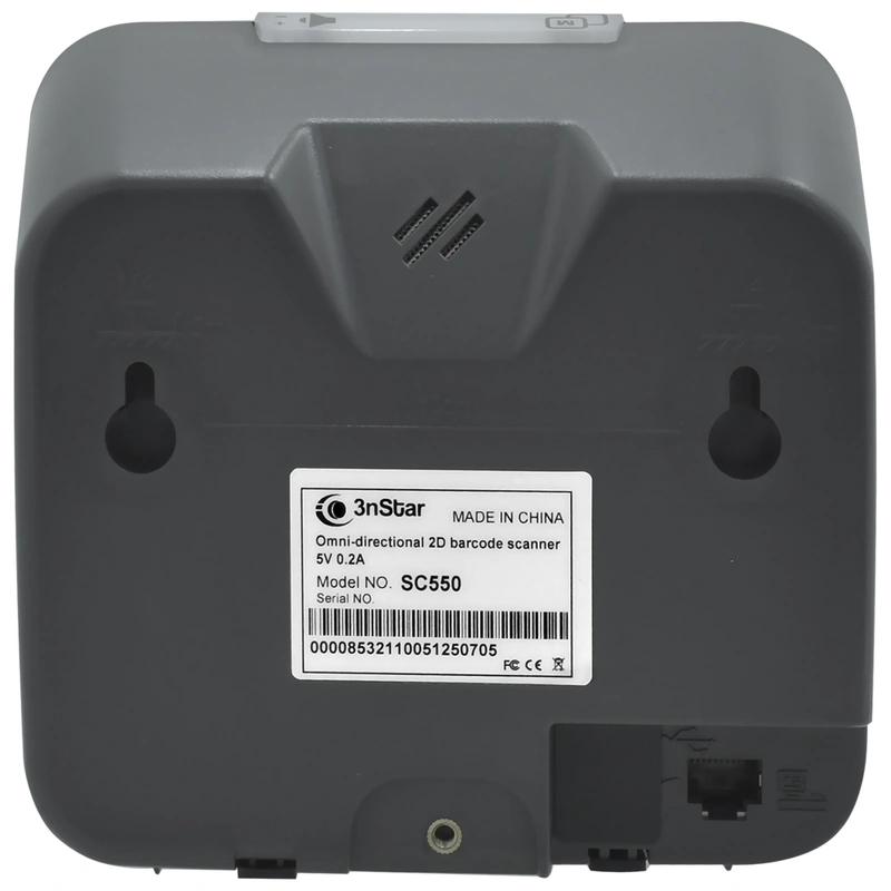Leitor de Código de Barras 3NSTAR SC550 2D USB - Cinza Com fio Preto - Imagem 3